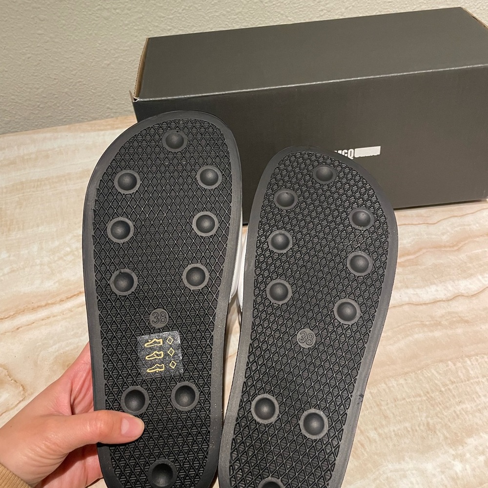 (Brand New) AUTHENTIC Alexander McQueen MCQ  Logo Slides Sandals Unisex … - Picture 5 of 9